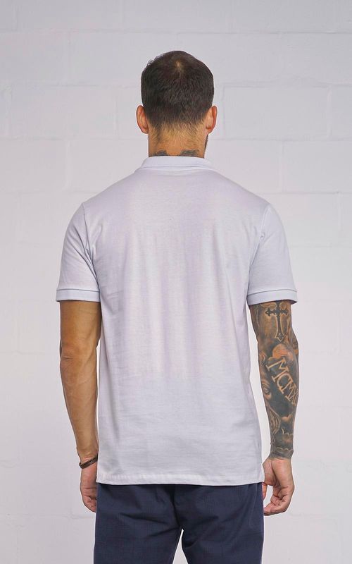 Polo básica manga curta masculina - BRANCO