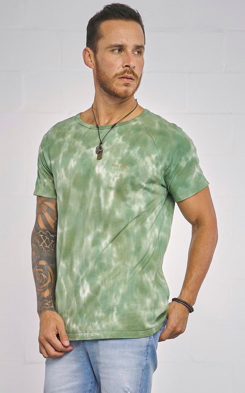 Camiseta manga curta raglan tie dye masculina - MANTRA