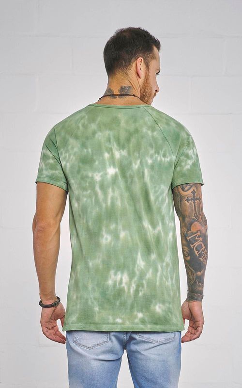 Camiseta manga curta raglan tie dye masculina - MANTRA