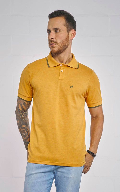 Polo básica manga curta com friso masculina - TOPAZ