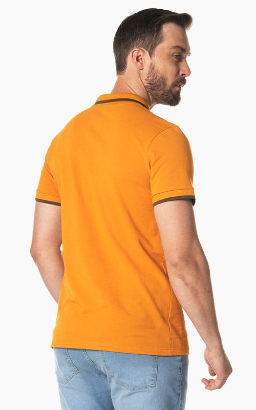 Polo básica manga curta com friso masculina - TOPAZ