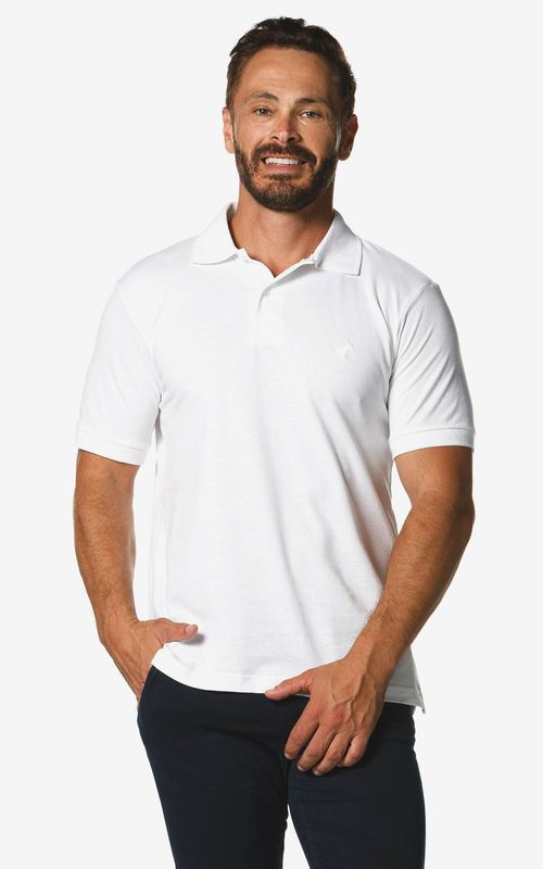 Polo básica manga curta masculina. - BRANCO