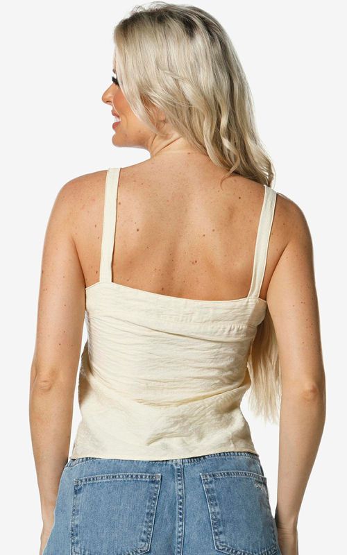 Blusa de alça com abertura nas costas feminina - SUNSHINE