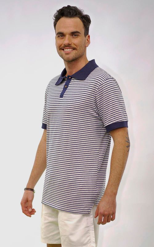 Polo listrada - MARINHO