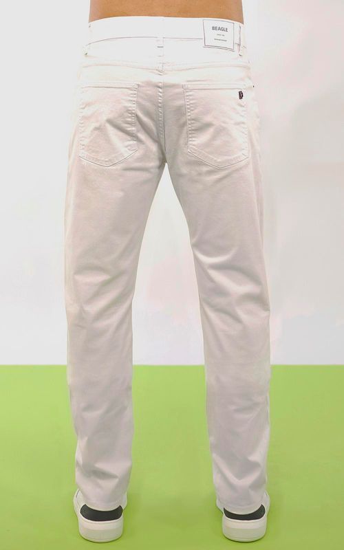 Calça sarja regular masculina - BRANCO