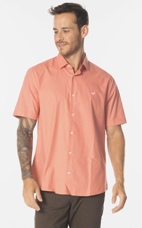Camisa manga curta básica lisa comfort masculina - TULIPA
