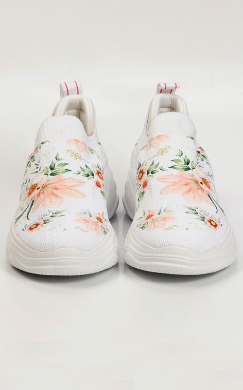 TENIS MEIA COM CADARÇO FEMININO - BRANCO