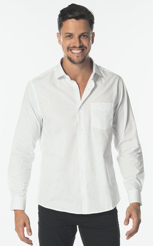 CAMISA ML C/ BOLSO COMFORT - BRANCO