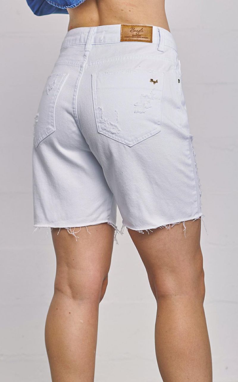 Bermuda Jeans Feminina Mirna Off White - Doct Jeans