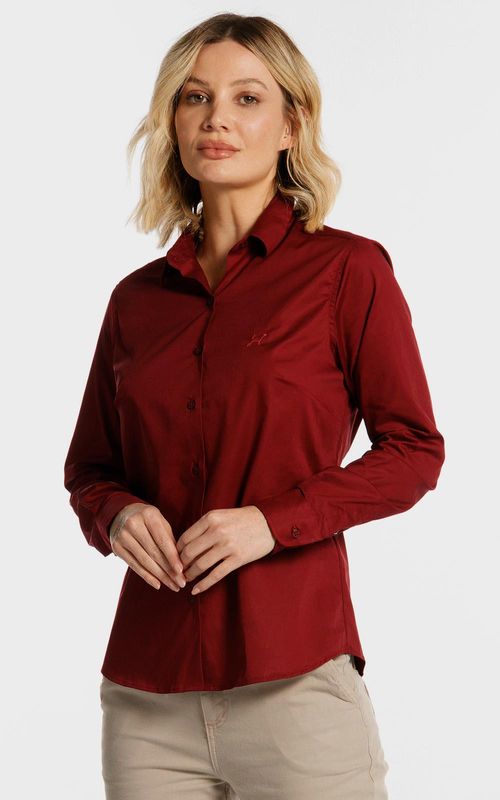 Camisa feminina básica de tricoline - AMORA