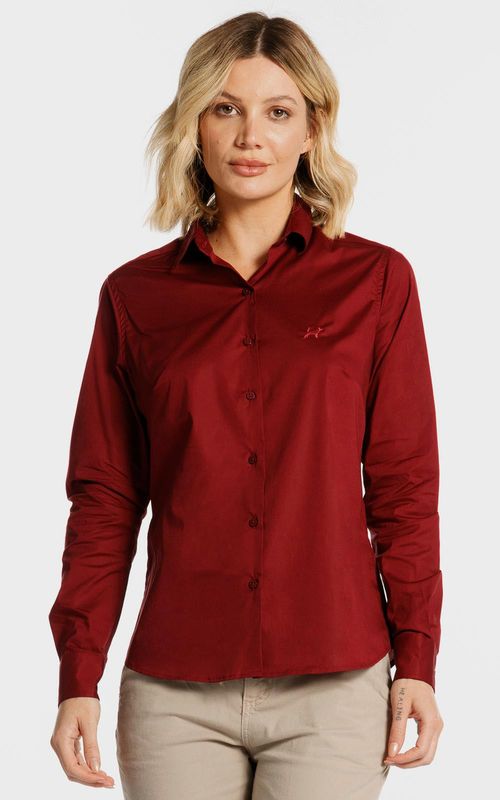 Camisa feminina básica de tricoline - AMORA