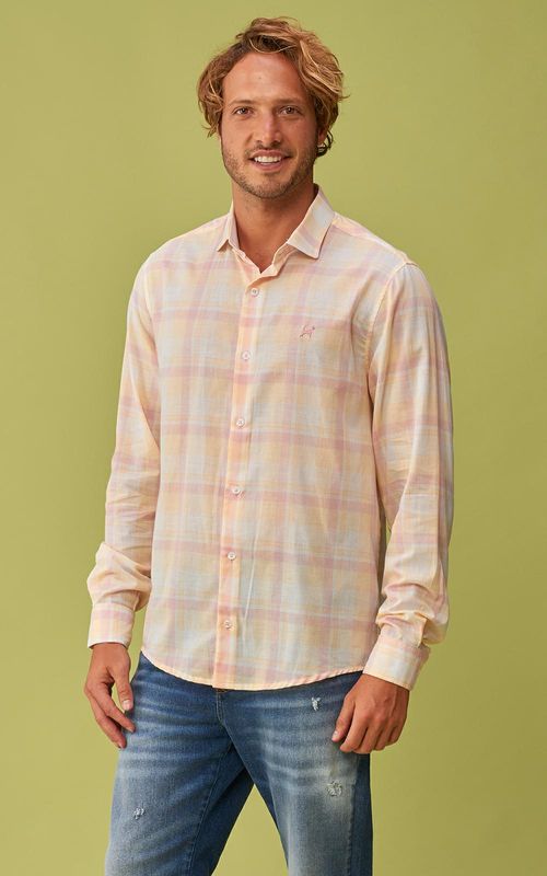 Camisa Masculina Xadrez em Viscose - SOLAR