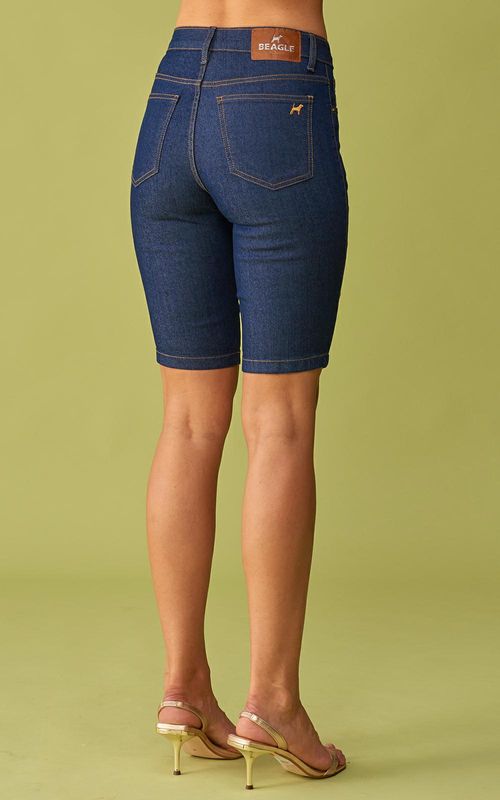 Bermuda Jeans Ciclista Feminino - INDIGO