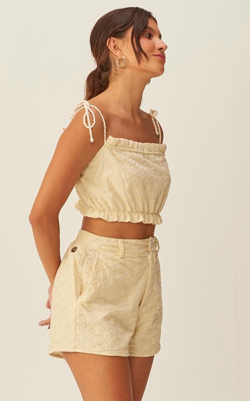 Blusa Top Cropped Laise - SUNSHINE