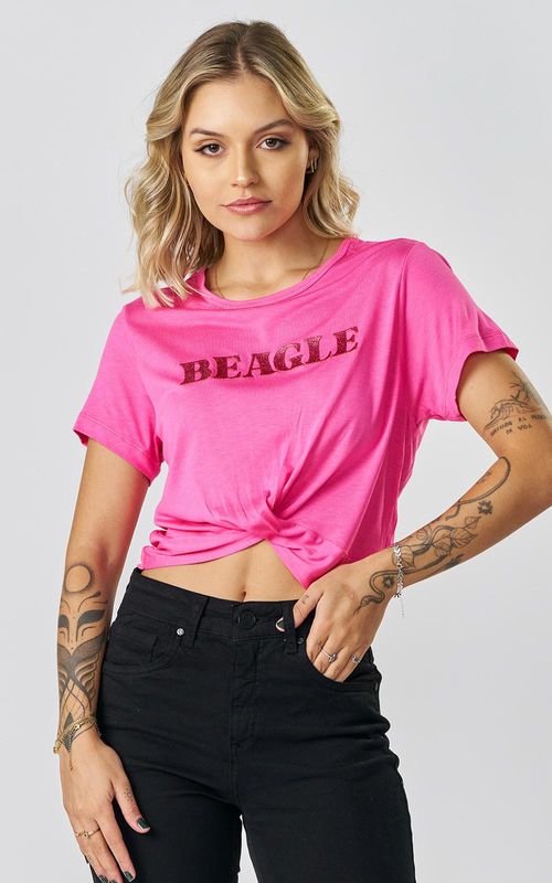 Camiseta com Torção Estampada - ORLA