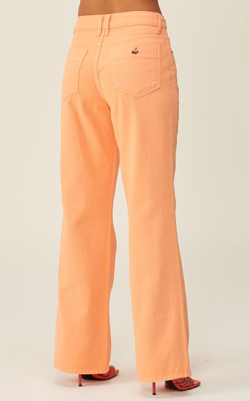 Calça Sarja Wide Leg Feminina - CORAL