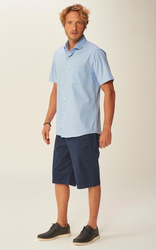 Camisa Masculina básica - CELESTE