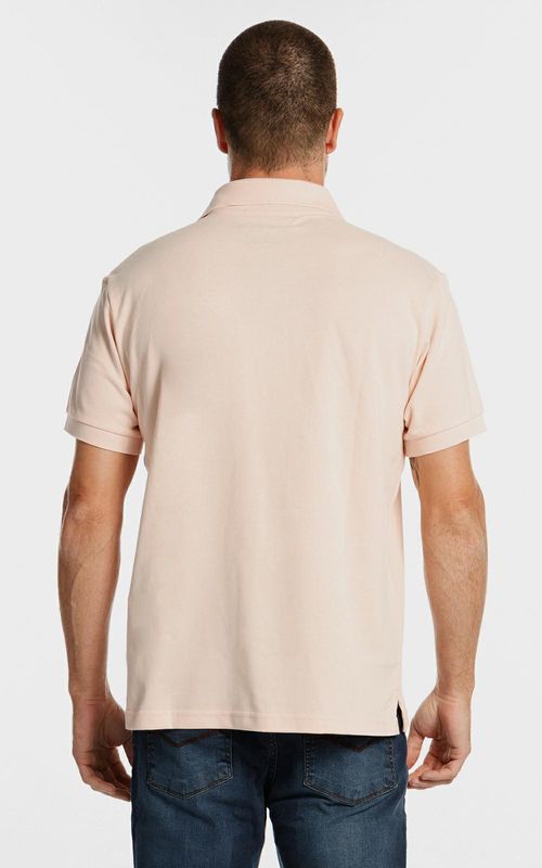 Polo básica manga curta masculina. - ROSA CHÁ