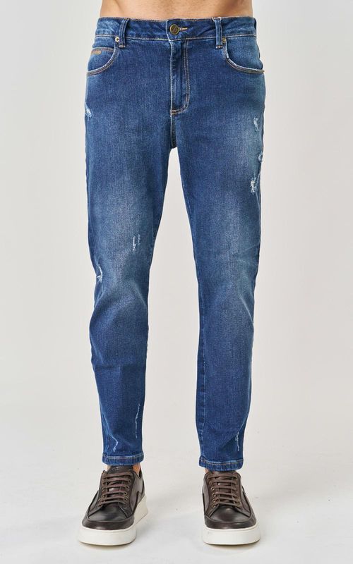 Calça Masculina Slim Cropped - INDIGO
