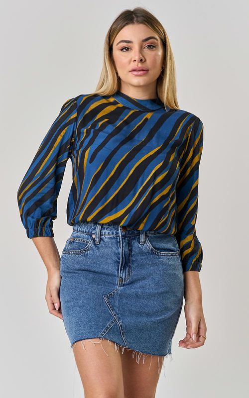Blusa estampada Noite Florida - ZEBRA AQUARELA