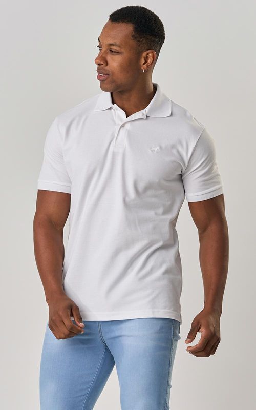 Polo básica manga curta masculina. - BRANCO