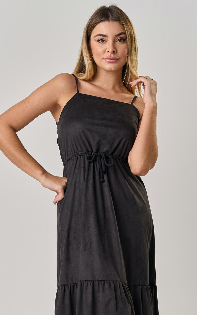 Vestido sales preto suede