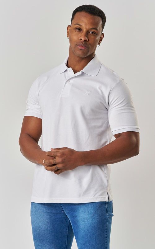 Polo básica manga curta masculina. - BRANCO