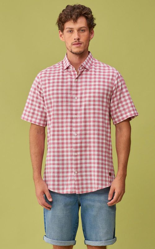 Camisa Masculina Xadrez - XADREZ VERMELHO