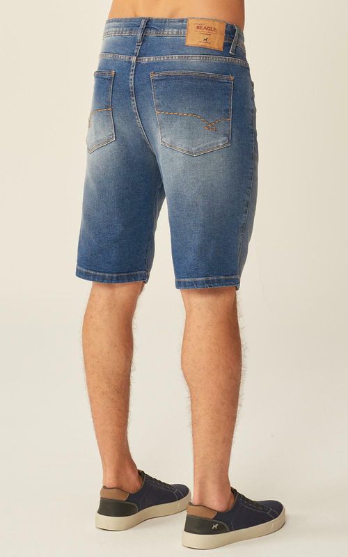 Bermuda Jeans Slim Masculina - INDIGO