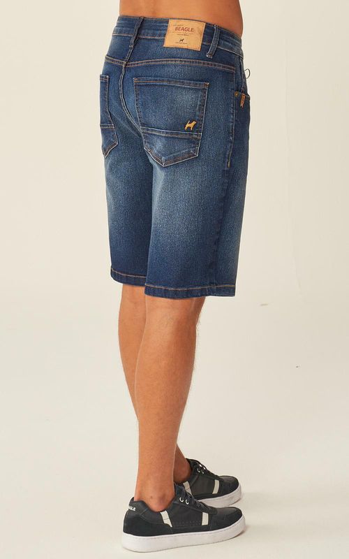 Bermuda Jeans Slim Masculina - INDIGO