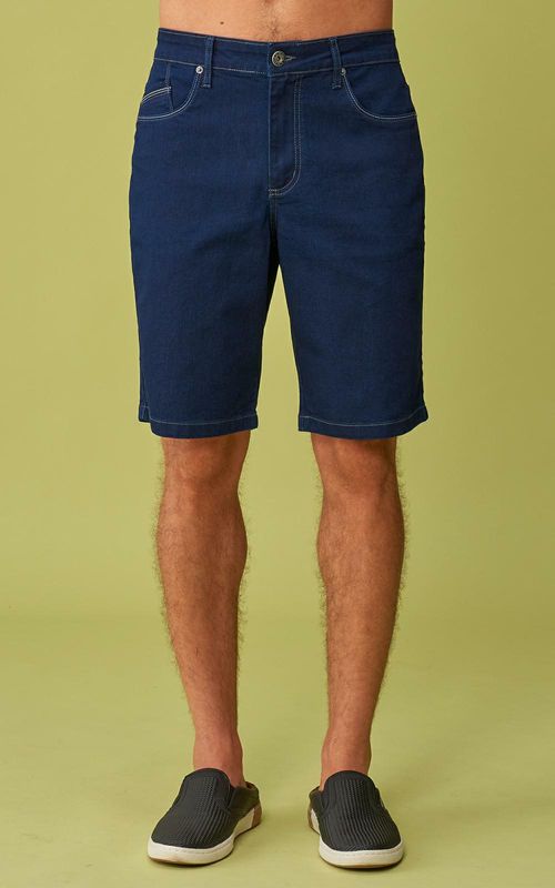 Bermuda Jeans Slim Masculina - INDIGO