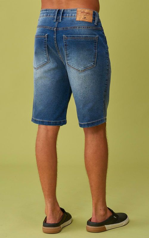 Bermuda Jeans Slim Masculina - INDIGO