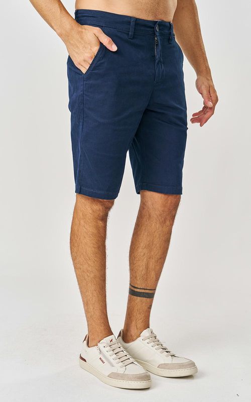 Bermuda Sarja Casual Masculina - MARINHO