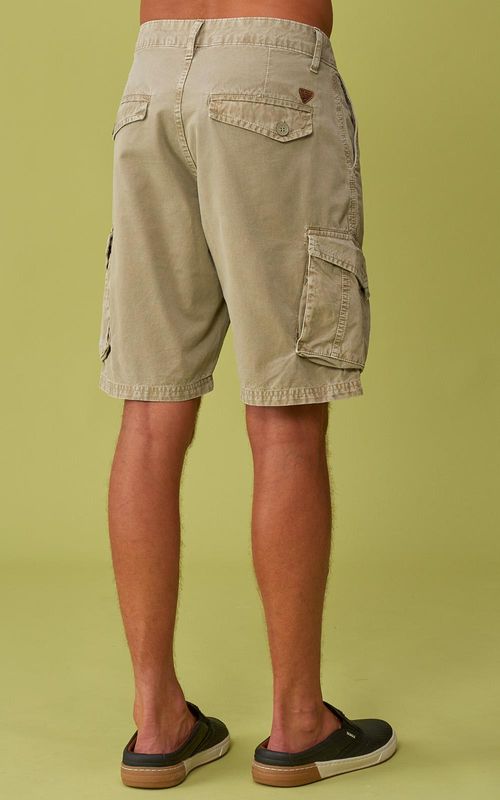 Bermuda Sarja Cargo Masculina - MACADAMIA