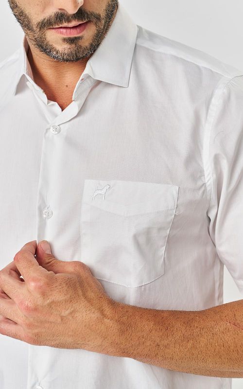 CAMISA MC C/ BOLSO COMFORT - BRANCO
