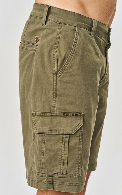 Bermuda Sarja Cargo Masculina - VRD BLACK GREEN