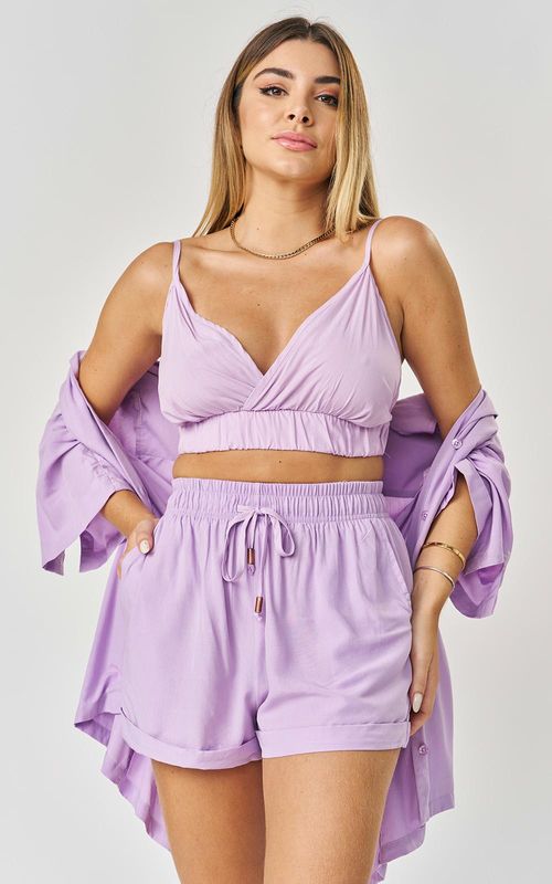 Top Viscose Liso - LAVANDA