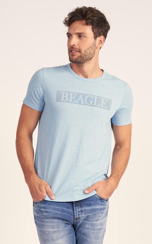 Camiseta Estampada - CELESTE