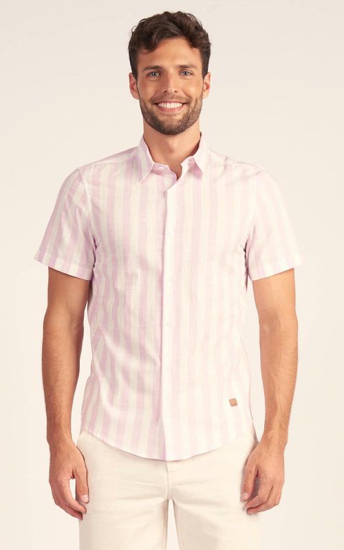 Camisa Masculina Listrada - LIST. ROSA