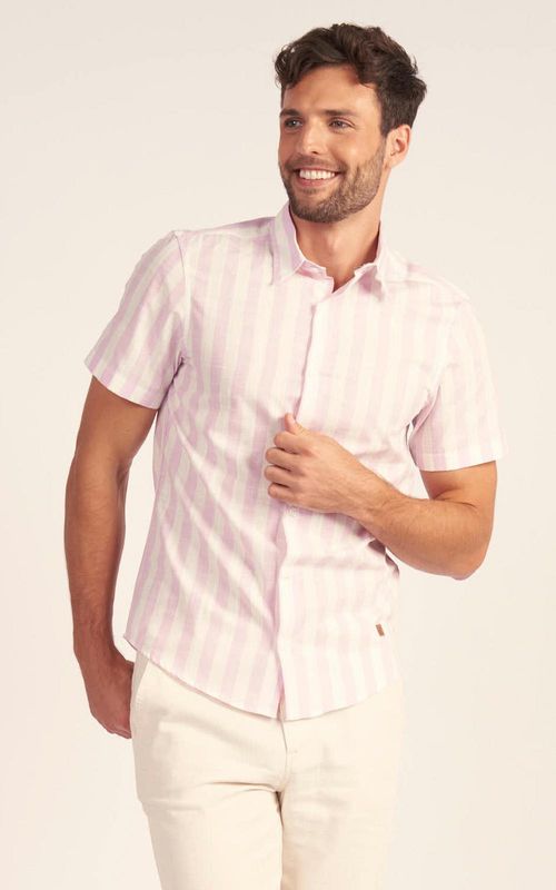 Camisa Masculina Listrada - LIST. ROSA