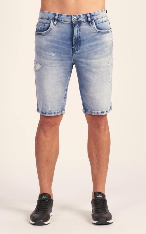 Bermuda Jeans Slim Masculina - INDIGO