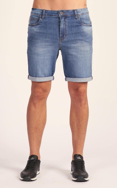 Bermuda Jeans Slim Masculina - INDIGO