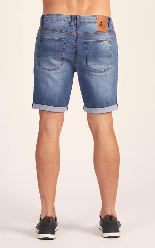 Bermuda Jeans Slim Masculina - INDIGO