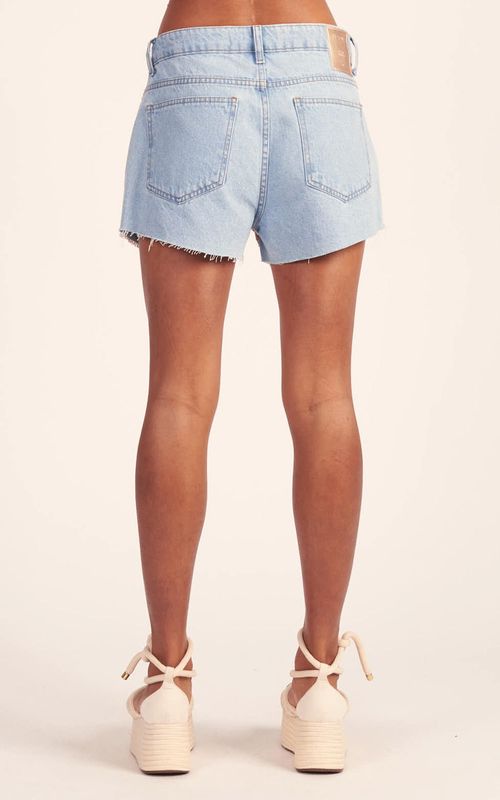 Shorts Jeans Boyfriend Paetê Feminino - INDIGO