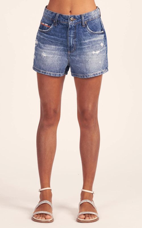 Shorts Feminino Mom - INDIGO
