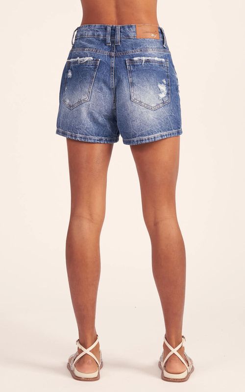 Shorts Feminino Mom - INDIGO
