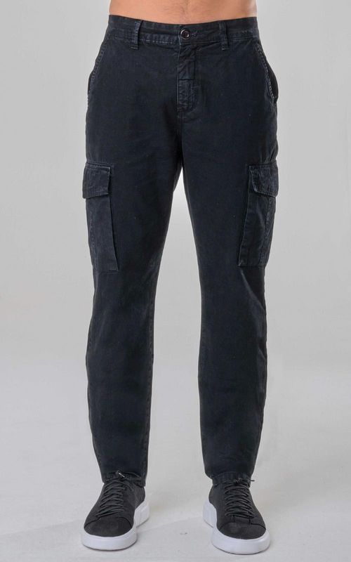Calça Sarja Cargo Masculina - PRETO