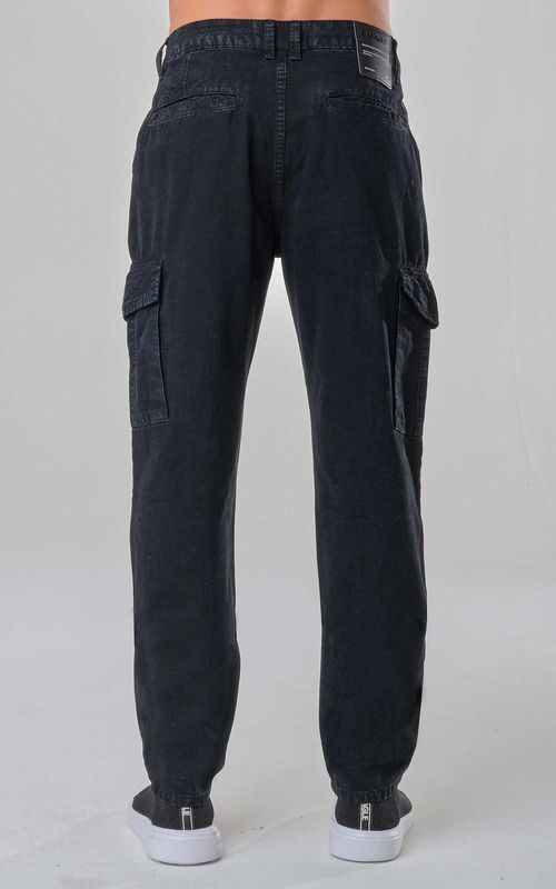Calça Sarja Cargo Masculina - PRETO