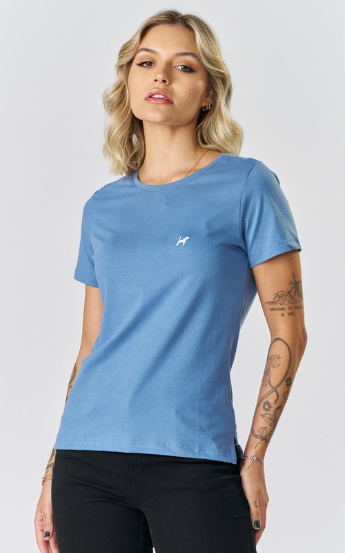 Camiseta Meia Malha decote careca - MAR