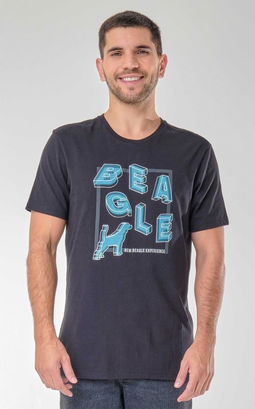 Camiseta Estampada - PRETO